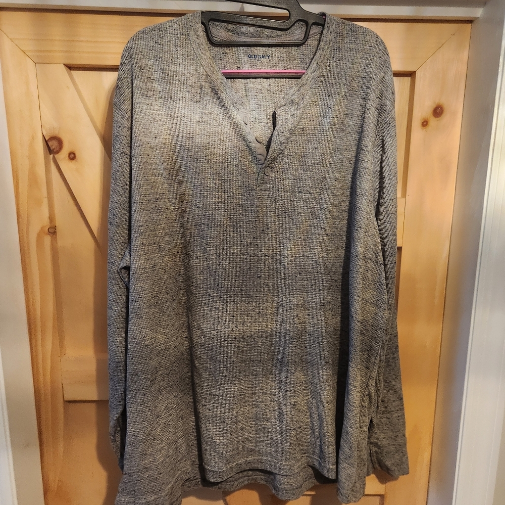 Men's Old Navy hanley grey long sleeve size XXXL